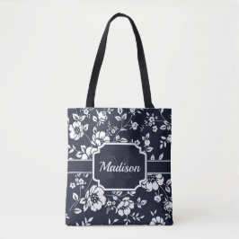 Bolsa Tote Padrão Floral Bonito