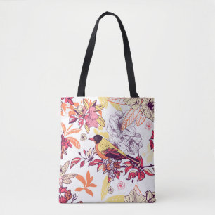 Bolsa Tote Padrão Floral bonito