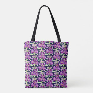 Bolsa Tote Padrão floral de flor de aquarela