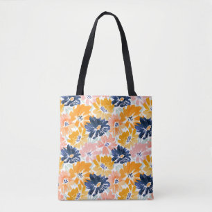 Bolsa Tote Padrão Floral de Retro de Aquarela