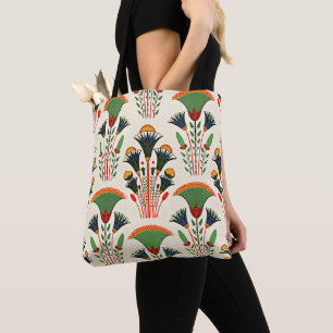 Bolsa Tote Padrão Floral Egípcio,