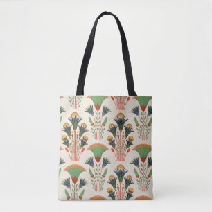 Bolsa Tote Padrão floral egípcio antigo sem costura