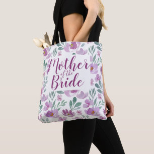 Bolsa Tote Padrão floral em aquarela de peônia elegante