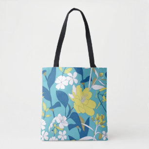 Bolsa Tote Padrão Floral Invisível.