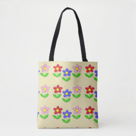 Bolsa Tote Padrão floral multicor