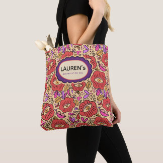 Bolsa Tote Padrão Floral Olho da Sorte
