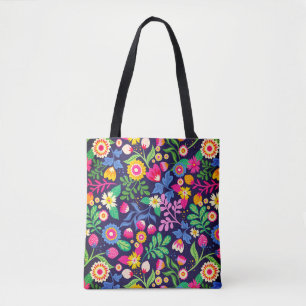 Bolsa Tote Padrão Floral Pintado Exótico-48330