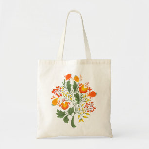Bolsa Tote Padrão floral popular ucraniano. Ucrânia