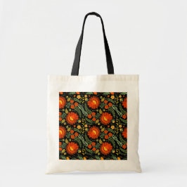 Bolsa Tote Padrão floral popular ucraniano. Ucrânia