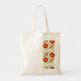 Bolsa Tote Padrão floral popular ucraniano. Ucrânia