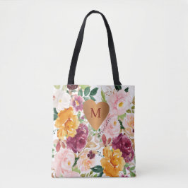 Bolsa Tote Padrão floral quic monograma