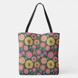 Bolsa Tote Padrão foliar Boho Scandi