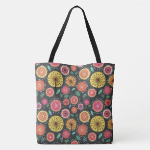 Bolsa Tote Padrão foliar Boho Scandi