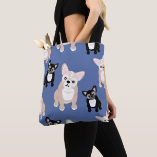 Bolsa Tote Padrão Francês do Bulldog Francês