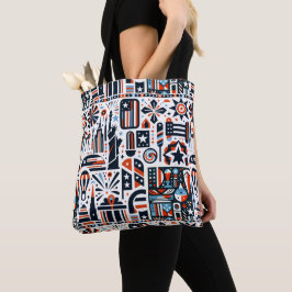 Bolsa Tote Padrão Generativo de 4 de Julho
