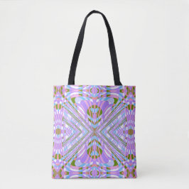Bolsa Tote Padrão Geométrico Abstrato de Linha Colorida e Ele