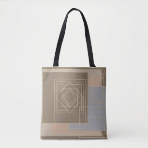 Bolsa Tote padrão geométrico abstrato modernista