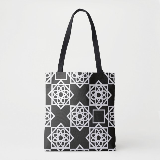 Bolsa Tote Padrão geométrico árabe. Decoração de arte. Islã.  (Frente)