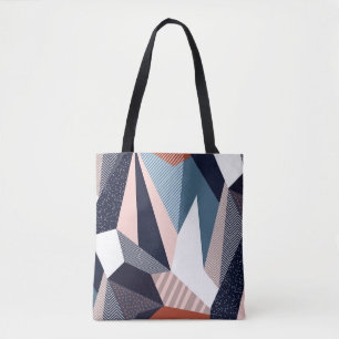Bolsa Tote Padrão geométrico criativo com diferentes formas