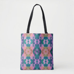 Bolsa Tote Padrão Geométrico da Flor