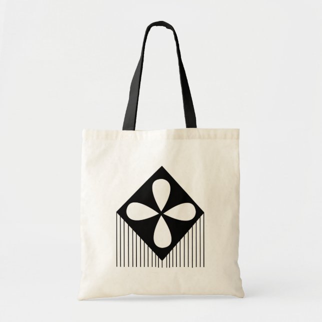 Bolsa Tote Padrão Geométrico de Diamante (Frente)