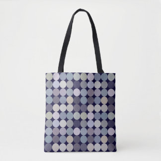 Bolsa Tote padrão geométrico de grandes pontos