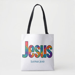 Bolsa Tote padrão geométrico de Jesus