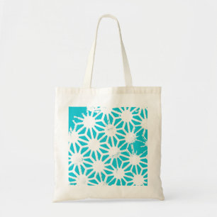 Bolsa Tote Padrão geométrico do Aqua