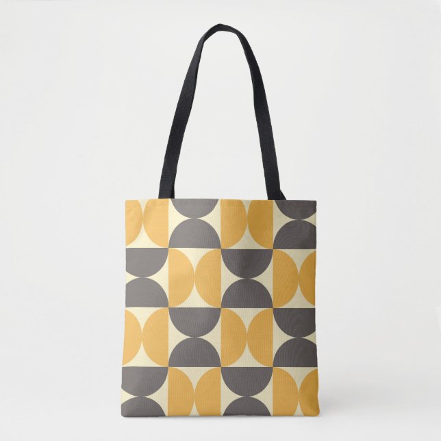 Bolsa Tote Padrão geométrico do estilo moderno do século médi (Frente)
