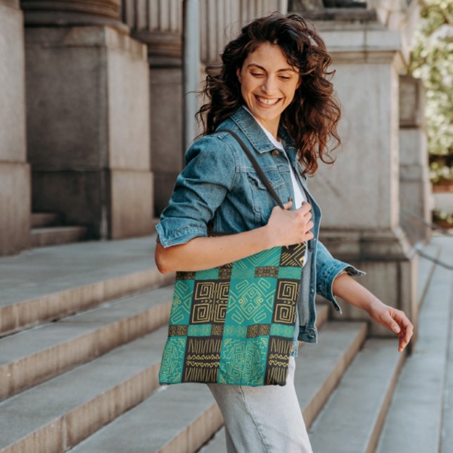 Bolsa Tote Padrão Geométrico Elegante Africano Tribal (Criador carregado)