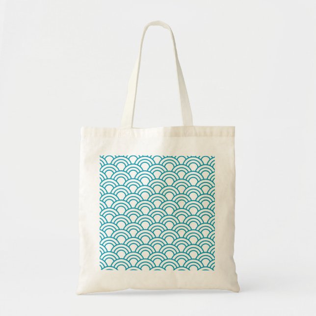 Bolsa Tote Padrão Geométrico Japonês Moderno (Frente)