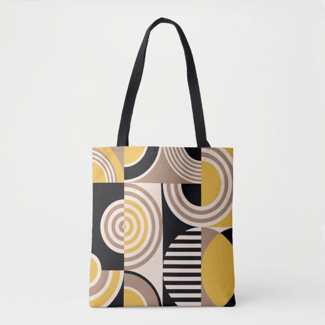 Bolsa Tote Padrão geométrico moderno de abstrato (Frente)