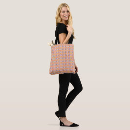 Bolsa Tote Padrão Geométrico Mosaico Pixel Pastel Retro