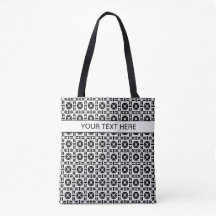 Padrão Geométrico Preto e Branco Elegante