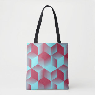 Bolsa Tote padrão geométrico sem costura abstrato com grelh