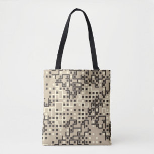 Bolsa Tote Padrão geométrico sem costura com elementos colori