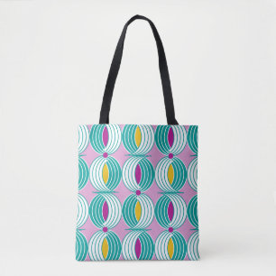 Bolsa Tote Padrão geométrico sem costura com linhas ondulad