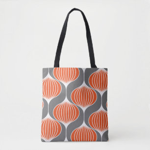 Bolsa Tote Padrão geométrico sem costura com linhas ondulad