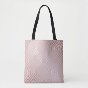 Bolsa Tote padrão geométrico sem costura rosa gold