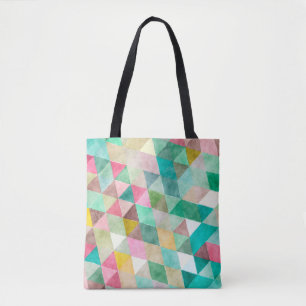 Bolsa Tote Padrão Geométrico / Triângulos do PixDezines Bo