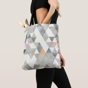 Bolsa Tote Padrão Geométrico / Triângulos do PixDezines Boho