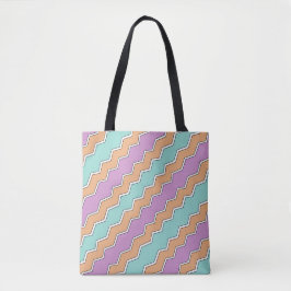 Bolsa Tote Padrão Geométrico ZigZag