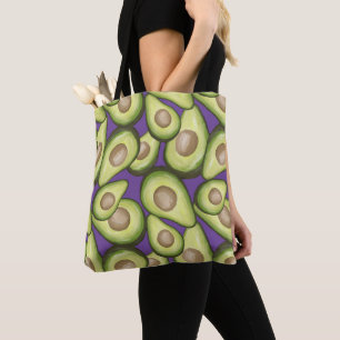 Bolsa Tote Padrão Gourmet Fresco Vegan Avocado