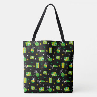Bolsa Tote Padrão Grinch Green Christmas Decor