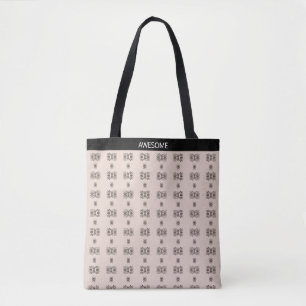Bolsa Tote Padrão helicoidal abstrato moderno em bege