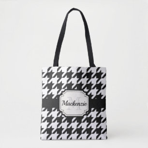 Bolsa Tote Padrão Houndstooth