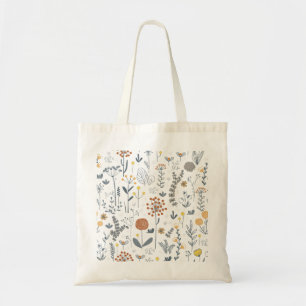 Bolsa Tote Padrão Invisível de Abstrato Floral Elegante