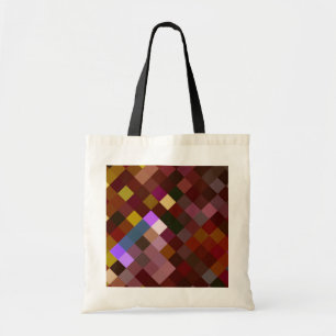 Bolsa Tote Padrão ixelado - Marrom