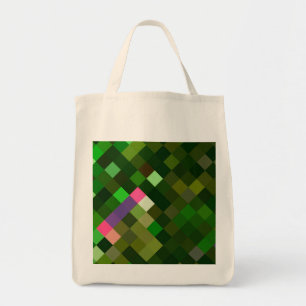 Bolsa Tote Padrão ixelado - Verde