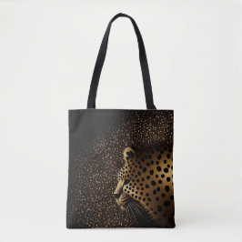 Bolsa Tote Padrão Jaguar Dourado